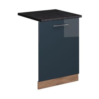 Vicco Panel Frontal Del Lavavajillas Fame-line, Azul Oscuro Alto Brillo, 60 Cm, Et Antracita Vicco