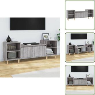 vidaXL The Living Store Mobile TV Grigio Sonoma 160x35x55 cm in Legno Multistrato - Mobile TV grigio