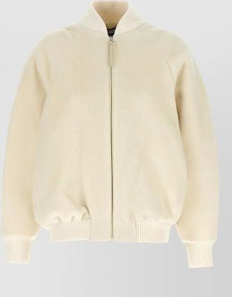 Jacquemus le blouson pilu bomber jacket ribbed trim