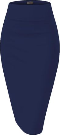 HyBrid & Company Womens Premium Stretch Office Pencil Skirt KSK45002 Navy Medium