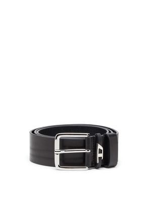 Diesel 4 cm crinkle leather belt - Belts - Man - Black