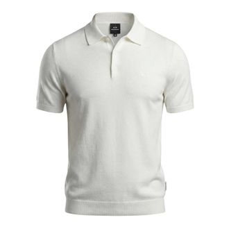 A|X Armani Exchange Polo Shirts, male, White, Size: XS Knit Polo