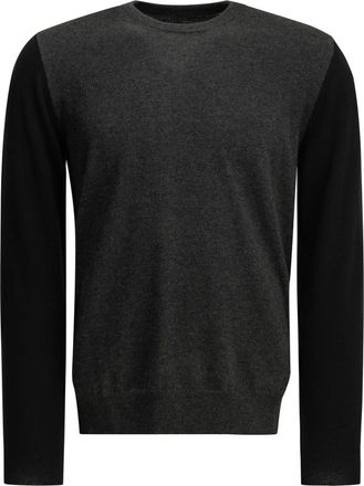 Maison Margiela Su&eacute;ter de lana bicolor con cuello redondo - Knitwear - Hombre - Gris - XL