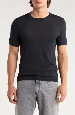 Rag & Bone Aulton Short Sleeve Wool Blend Sweater in Charcoal at Nordstrom Rack, Size Xx-Large