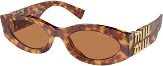 Miu Miu Zonnebril - Dames - Zonnebrillen - Bruin - 54 MM - Accessoires