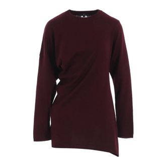 Yohji Yamamoto Truien & Vesten, Dames, Rood, M, Wol, Wool Blend Twisted Knit