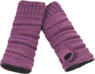 Nirvanna Designs Reverse Step Handwarmers in Plum at Nordstrom
