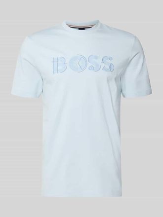 HUGO BOSS Regular Fit T-Shirt aus reiner Baumwolle Modell C-THOMPSON 89 in Hellblau, Gr&ouml;&szlig;e XXXL