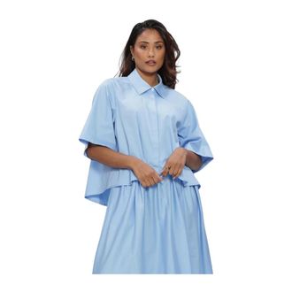 Est'seven Alijah Blouse Rnbw - Dames - Blouses & Shirts - Blauw - Maat: L Linnen