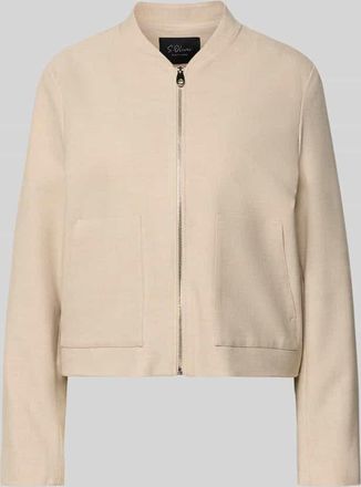s.Oliver Black Label Regular Fit Blouson mit Viskose-Anteil in Ecru, Gr&ouml;&szlig;e 34