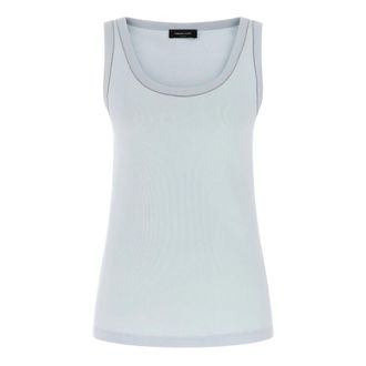 Fabiana Filippi Dames, Tops, Blauw, Maat: XS Katoen