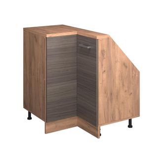 Vicco Armario Para Techo Inclinado Armario De Esquina Rion, Gris Noble/roble Dorado, 75.6 X 81.6 Cm Con 1 Puerta, Vicco