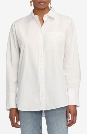 Frame Denim The Boy Cotton Button-Up Shirt in White at Nordstrom, Size Medium