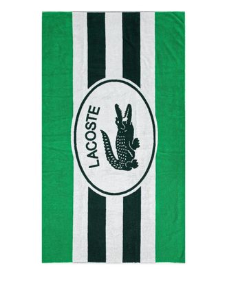 Lacoste Asciugamano a righe - Verde