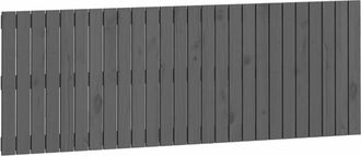 vidaXL Cabecero De Cama De Pared Madera Maciza Pino Gris 166x3x60 Cm Vidaxl