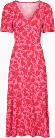 Mountain Warehouse Womens Mountain Warehouse Womens/Ladies Como Flowers Midi Dress - Pink/Orange/Red - Size: 12