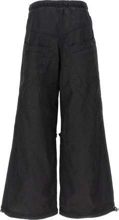 The Attico Oversized Nylon Cargo Pants - Black