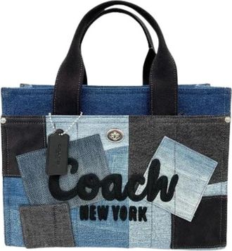 Coach Pre-owned Tote Bags, female, Blue, Size: ONE SIZE Pre-owned Denim Tote Bag