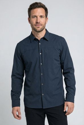 Sch&ouml;ffel Funktionshemd SCH&Ouml;FFEL, Herren, Gr. 46, N-Gr, navy blazer, Obermaterial: 100% Polyester, Hemden Funktionshemd, sportliche Passform, aus Polyester, spo