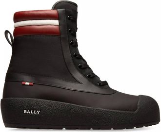 Bally Mens Croker Calf Leather Shirling-Lined Boots In Black