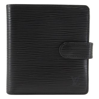 Louis Vuitton Black Noir Epi Leather Wallet (Bi-Fold) (Pre-Owned)