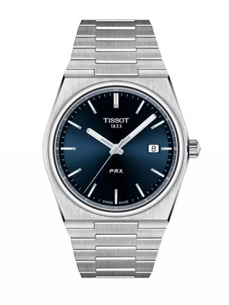 Tissot Mens Stainless Steel Prx 40Mm Watch In Blue