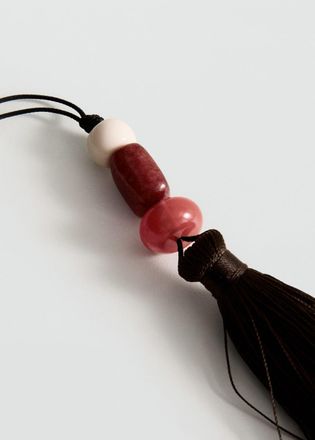 Mango Collana perline frange marrone - Donna - Taglia unica - MANGO