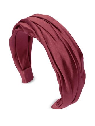 Jennifer Behr Sabrina geplooide haarband - Rood