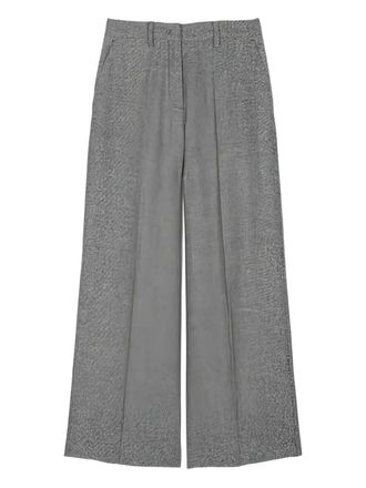 Marc O'Polo Plooibroek met wijde pijpen - Grijs