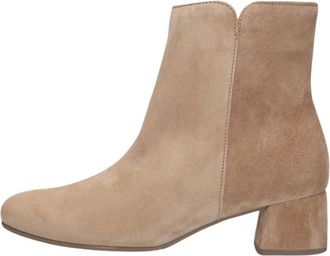 Gabor 8036.01 Enkellaarsjes - Dames - Laarzen met Hak - Beige - 35 1/2 EU - Su&egrave;de - Schoenen