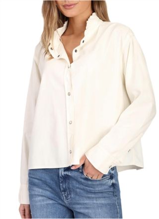 Dylan Lola Shirt Button Down Jacket In Natural