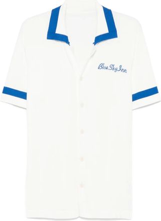 Blue Sky Inn Camicia con inserti in maglia - Bianco