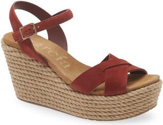 Pedro Garcia Dalys Espadrille Platform Wedge Sandal in Henna Castoro at Nordstrom, Size 7.5Us