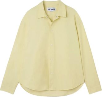 Sunnei Giacca-camicia con bottoni tono su tono - Giallo