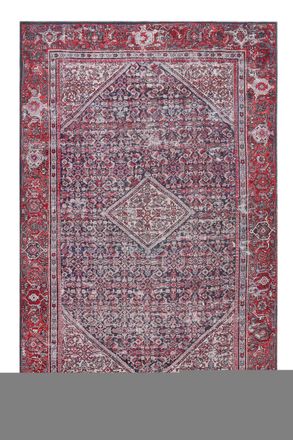 Wecon Home Alfombra plana, vintage roja y negro,esp&iacute;ritu bohemio 290x240