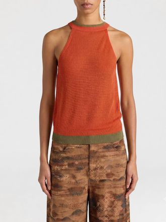 Momoni Top in maglia Cary Momoni in misto lino con scollatura americana