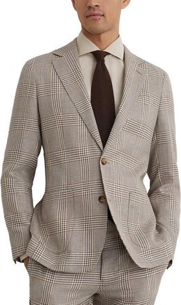 Reiss Epsom Notch Prince Linen & Wool-Blend Formal Jacket