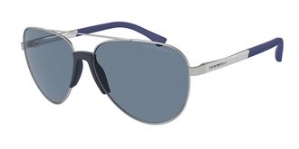 Emporio Armani EA2059 Polarized 30452V Mens Sunglasses Silver Size 61