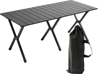 Relaxdays Relaxdays camping table, folding, height-adjustable, HxWxD: 44x120x60 cm, carry bag, weatherproof, black