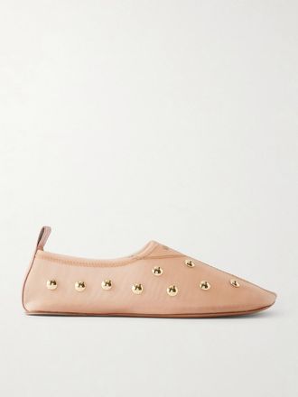 Chlo&eacute; Ballerine In Mesh Con Borchie Rita - Rosa