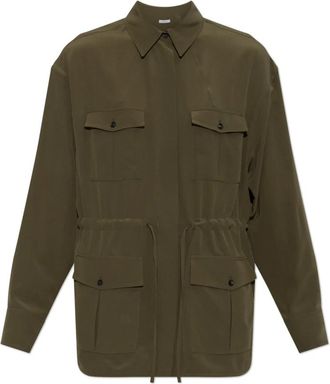 Ferragamo Shirt met trekkoord in de taille - Dames - Overhemden - Groen - XS - Overhemden