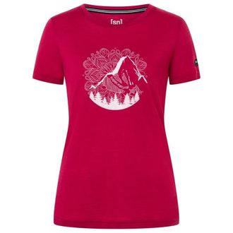 super.natural Mountain Mandala Tree Tee Merinoshirt f&uuml;r Damen | rosa
