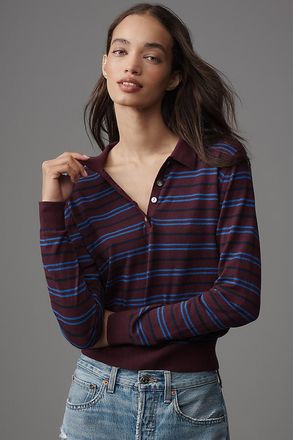 Pistola Denim Greta Long-Sleeve Polo Sweater