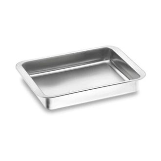 Lacor Bandeja Met&aacute;lica Rustidera Lacor Inoxidable 30 X 21 X 5.5 Cm Bandeja Para Horno Profesional Lacor