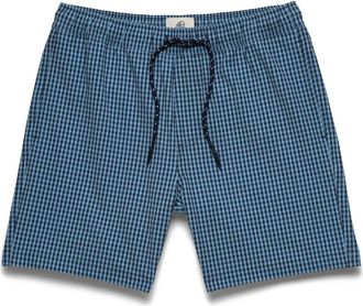 Surfside Supply Co. Jimmy 6.5 Gingham Volley in Blue at Nordstrom, Size Xx-Large