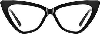 Fifth and Ninth Vanna 55mm Cat Eye Blue Light Blocking Glasses in Black /Clear at Nordstrom