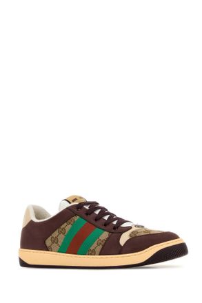 Gucci Mens Multicolor Gg And Leather Sneakers