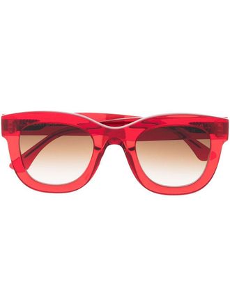Thierry Lasry Occhiali da sole Gambly squadrati - Rosso