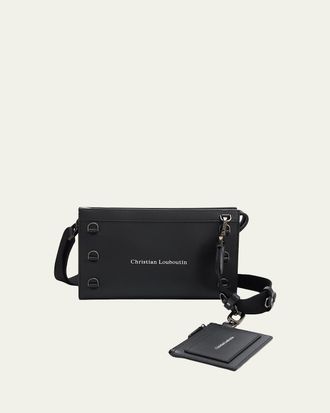 Christian Louboutin Mens Kosmica Mini Leather Crossbody Bag
