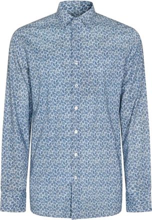 Etro Shirt Roma - Heren - Casual Overhemden - Blauw - XL - Katoen - Overhemden